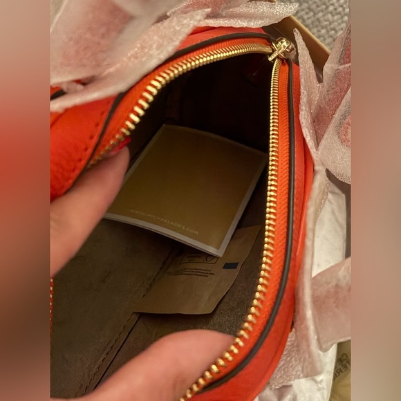 Michael Kors Lulu Mini Satchel Optic Orange Leather – NWT - Picture 12 of 15